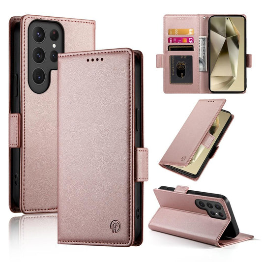 Samsung Galaxy S25 Ultra 5G Magnetic Leather Wallet Case with Card Slots, Stand Function & Full Protection