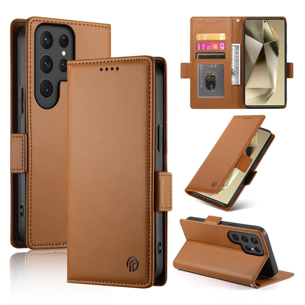 Samsung Galaxy S25 Ultra 5G Magnetic Leather Wallet Case with Card Slots, Stand Function & Full Protection