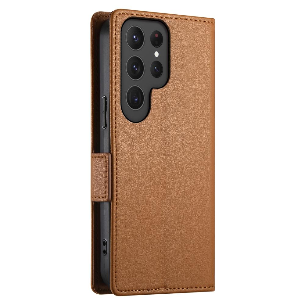Samsung Galaxy S25 Ultra 5G Magnetic Leather Wallet Case with Card Slots, Stand Function & Full Protection
