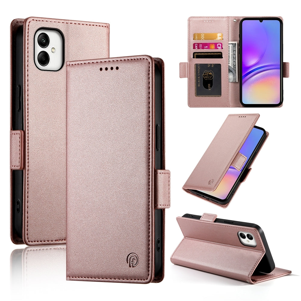 Samsung Galaxy A05 Magnetic Leather Wallet Case with Card Slots, Stand Function & Full Protection