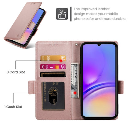 Samsung Galaxy A05 Magnetic Leather Wallet Case with Card Slots, Stand Function & Full Protection