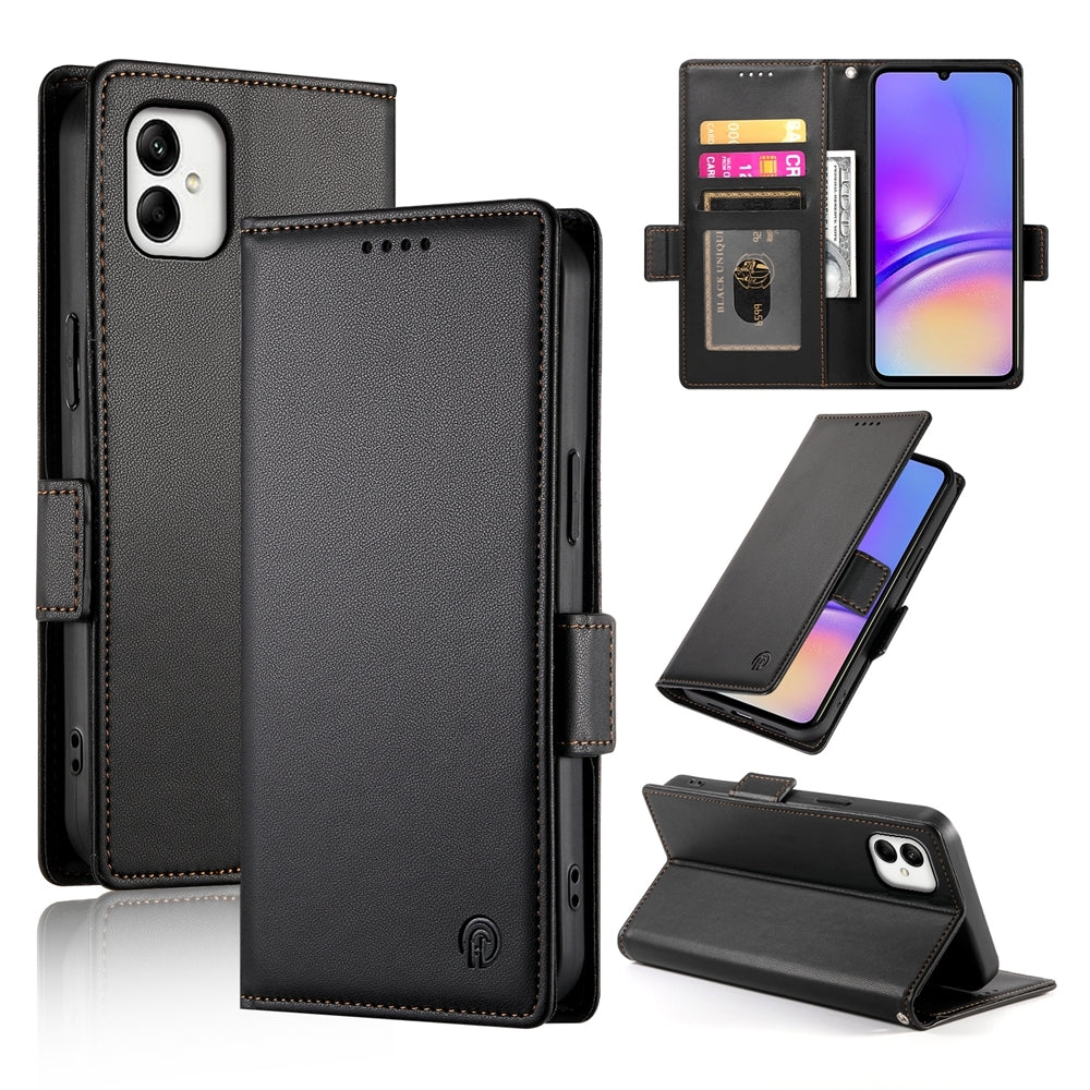 Samsung Galaxy A05 Magnetic Leather Wallet Case with Card Slots, Stand Function & Full Protection
