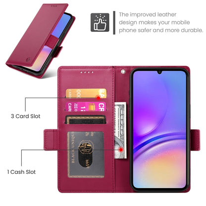Samsung Galaxy A05 Magnetic Leather Wallet Case with Card Slots, Stand Function & Full Protection