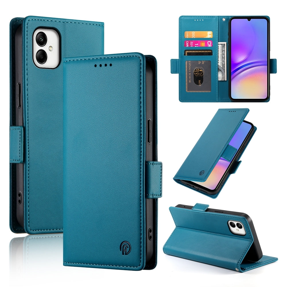 Samsung Galaxy A05 Magnetic Leather Wallet Case with Card Slots, Stand Function & Full Protection