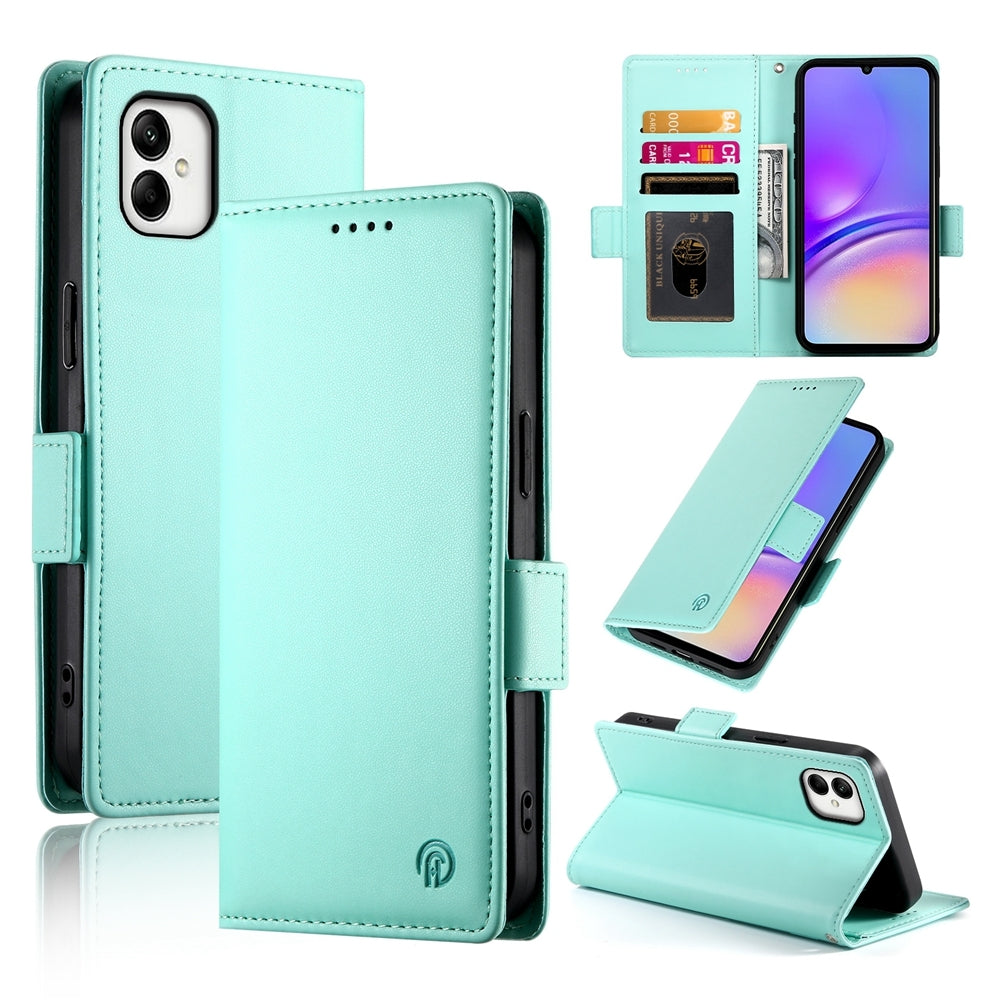 Samsung Galaxy A05 Magnetic Leather Wallet Case with Card Slots, Stand Function & Full Protection