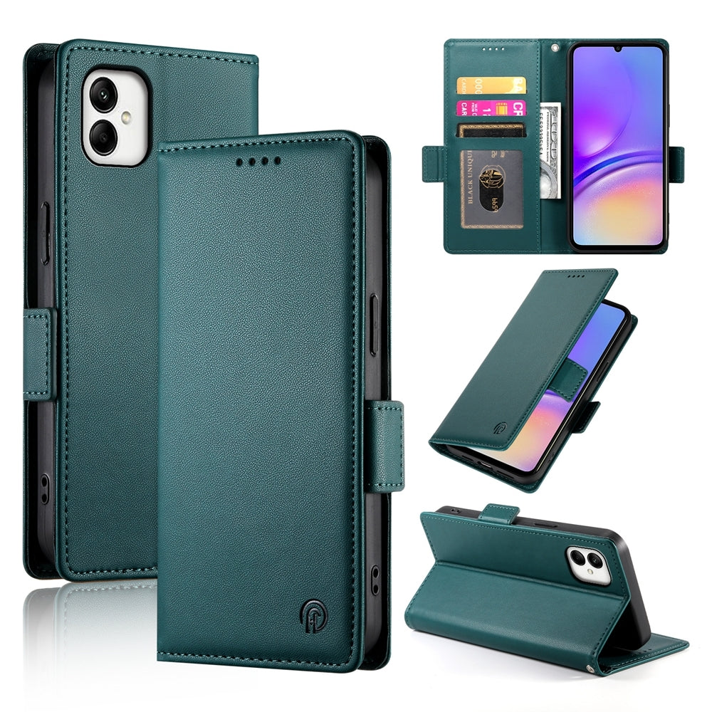 Samsung Galaxy A05 Magnetic Leather Wallet Case with Card Slots, Stand Function & Full Protection