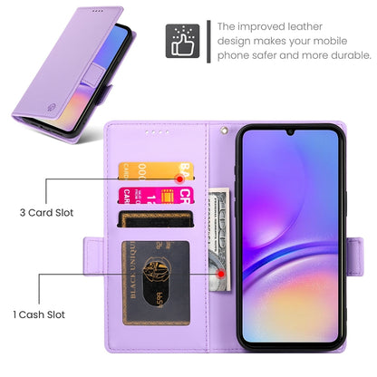 Samsung Galaxy A05 Magnetic Leather Wallet Case with Card Slots, Stand Function & Full Protection