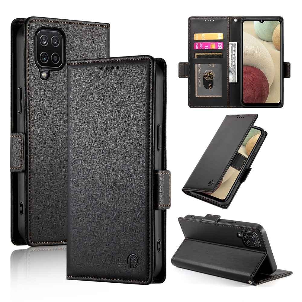 Samsung Galaxy A12 5G Magnetic Leather Wallet Case with Card Slots, Stand Function & Full Protection
