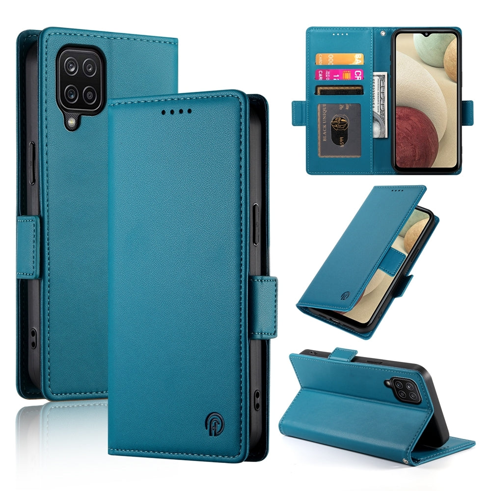 Samsung Galaxy M12 Magnetic Leather Wallet Case with Card Slots, Stand Function & Full Protection