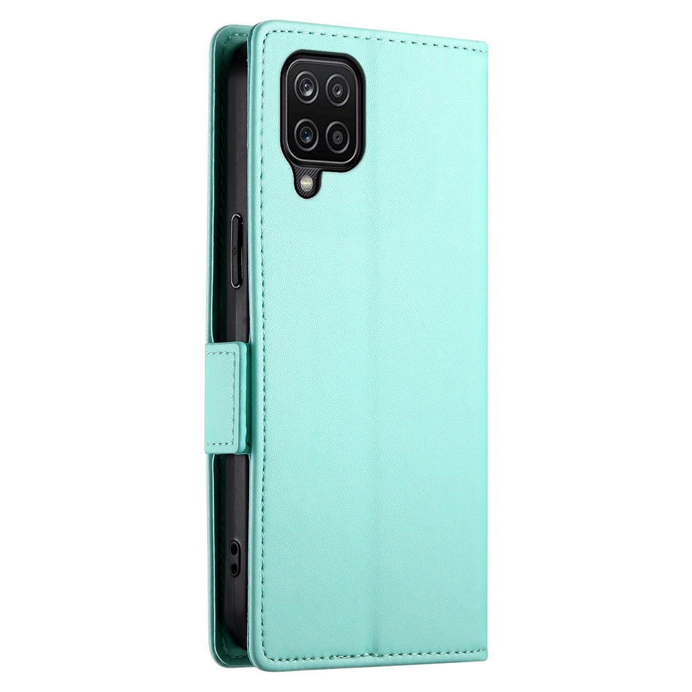 Samsung Galaxy M12 Magnetic Leather Wallet Case with Card Slots, Stand Function & Full Protection