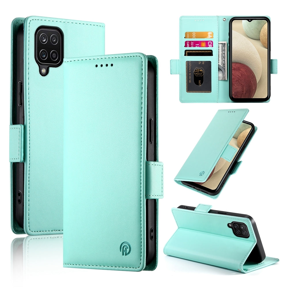 Samsung Galaxy M12 Magnetic Leather Wallet Case with Card Slots, Stand Function & Full Protection