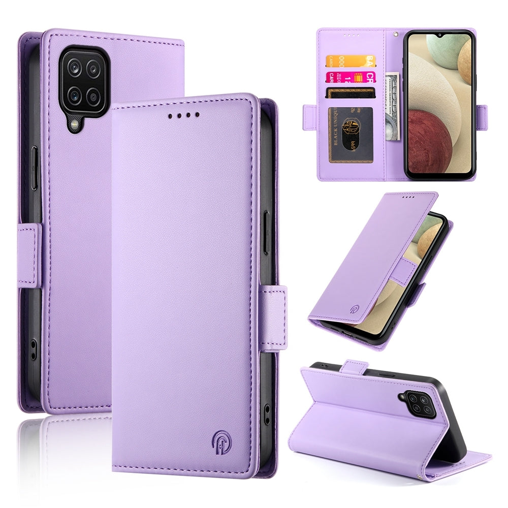 Samsung Galaxy M12 Magnetic Leather Wallet Case with Card Slots, Stand Function & Full Protection