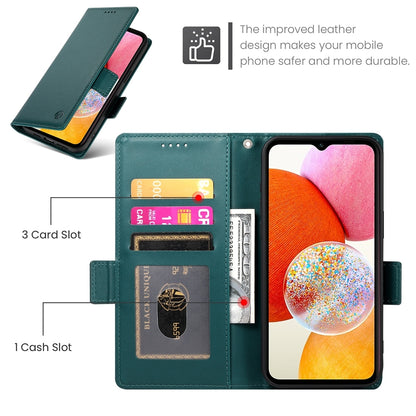 Samsung Galaxy A14 4G/5G Magnetic Leather Wallet Case with Card Slots, Stand Function & Full Protection