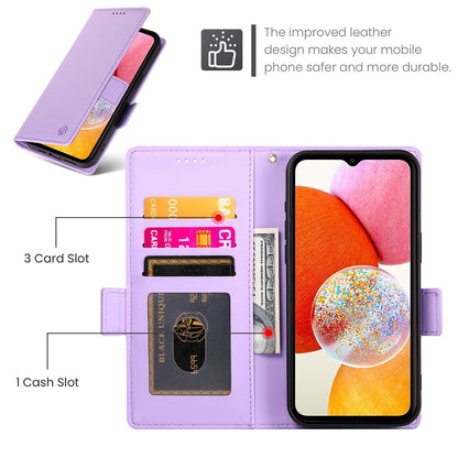Samsung Galaxy A14 4G/5G Magnetic Leather Wallet Case with Card Slots, Stand Function & Full Protection