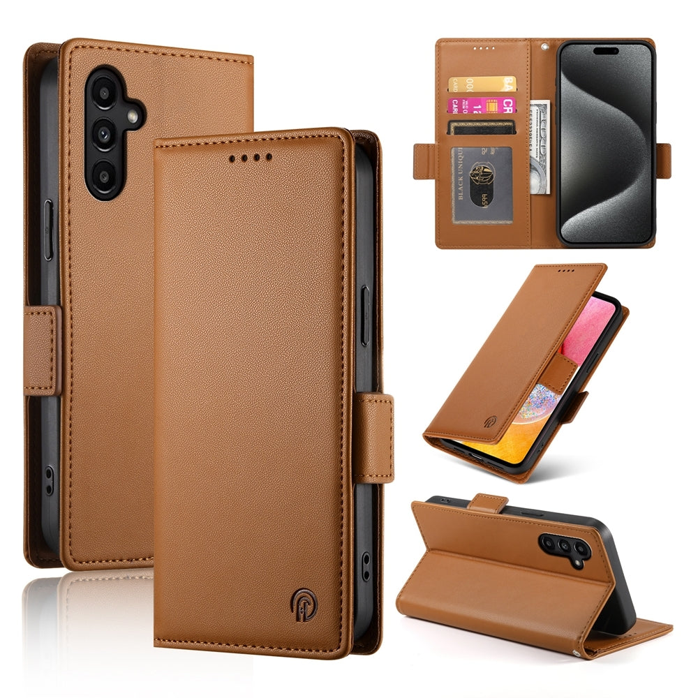 Samsung Galaxy A14 4G/5G Magnetic Leather Wallet Case with Card Slots, Stand Function & Full Protection