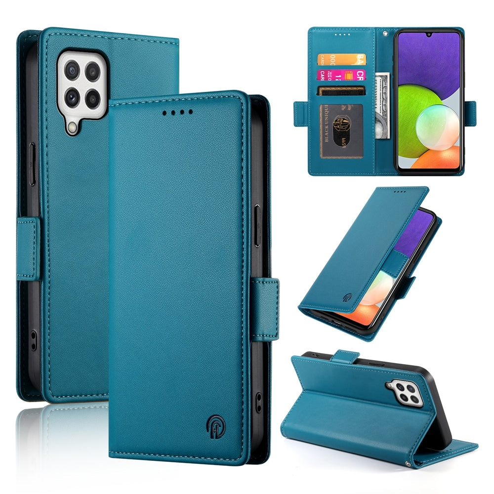 Samsung Galaxy A22 4G Magnetic Leather Wallet Case with Card Slots, Stand Function & Full Protection
