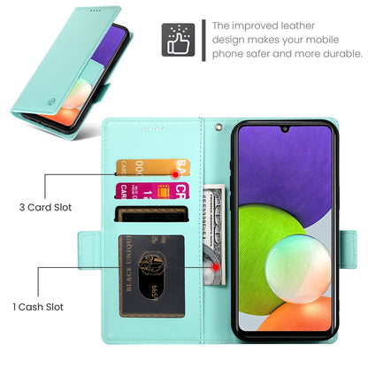 Samsung Galaxy A22 4G Magnetic Leather Wallet Case with Card Slots, Stand Function & Full Protection