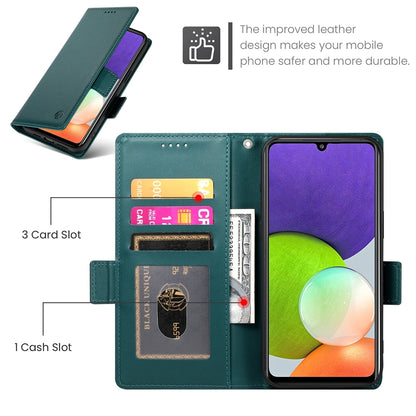 Samsung Galaxy A22 4G Magnetic Leather Wallet Case with Card Slots, Stand Function & Full Protection