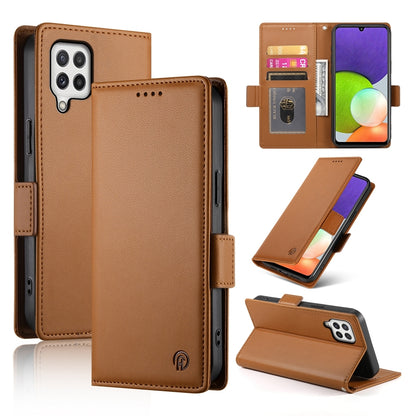 Samsung Galaxy A22 4G Magnetic Leather Wallet Case with Card Slots, Stand Function & Full Protection