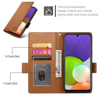 Samsung Galaxy A22 4G Magnetic Leather Wallet Case with Card Slots, Stand Function & Full Protection
