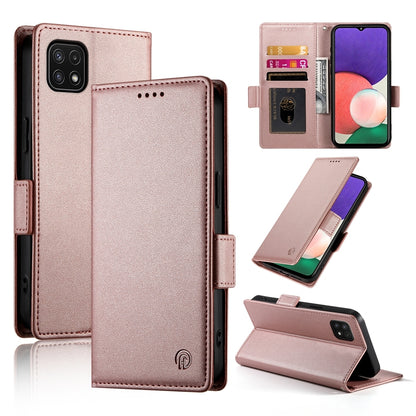 Samsung Galaxy A22 5G Magnetic Leather Wallet Case with Card Slots, Stand Function & Full Protection