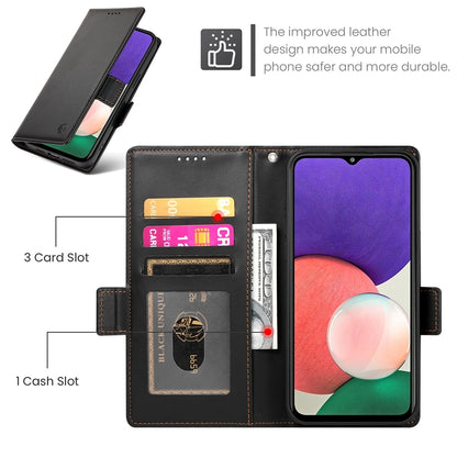 Samsung Galaxy A22 5G Magnetic Leather Wallet Case with Card Slots, Stand Function & Full Protection