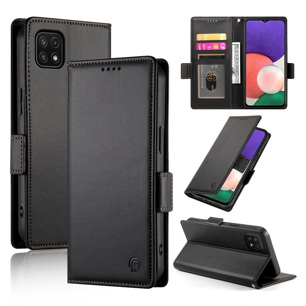 Samsung Galaxy F42 5G Magnetic Leather Wallet Case with Card Slots, Stand Function & Full Protection