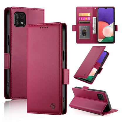 Samsung Galaxy A22 5G Magnetic Leather Wallet Case with Card Slots, Stand Function & Full Protection