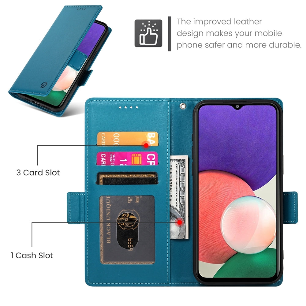 Samsung Galaxy F42 5G Magnetic Leather Wallet Case with Card Slots, Stand Function & Full Protection