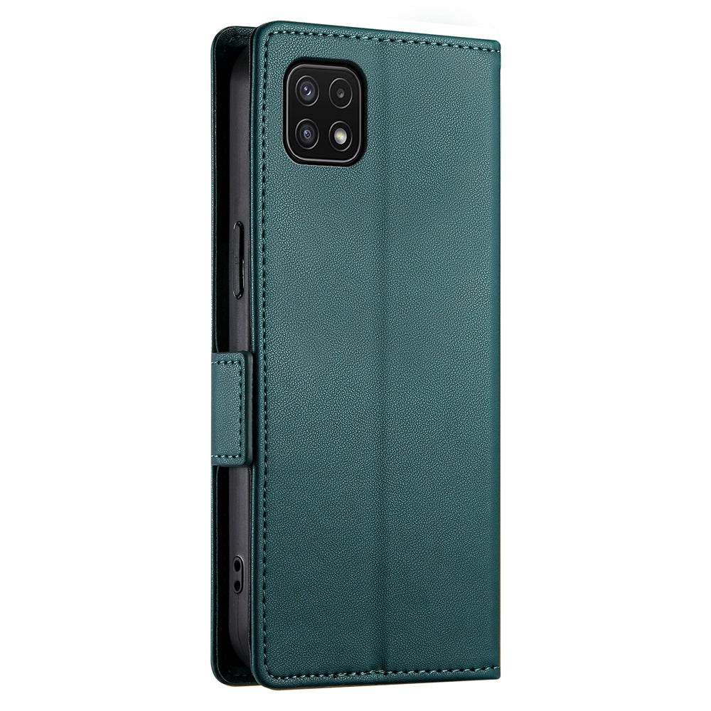 Samsung Galaxy A22 5G Magnetic Leather Wallet Case with Card Slots, Stand Function & Full Protection