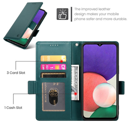 Samsung Galaxy A22 5G Magnetic Leather Wallet Case with Card Slots, Stand Function & Full Protection