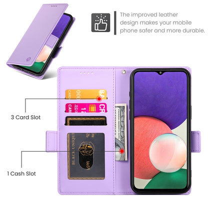 Samsung Galaxy A22 5G Magnetic Leather Wallet Case with Card Slots, Stand Function & Full Protection