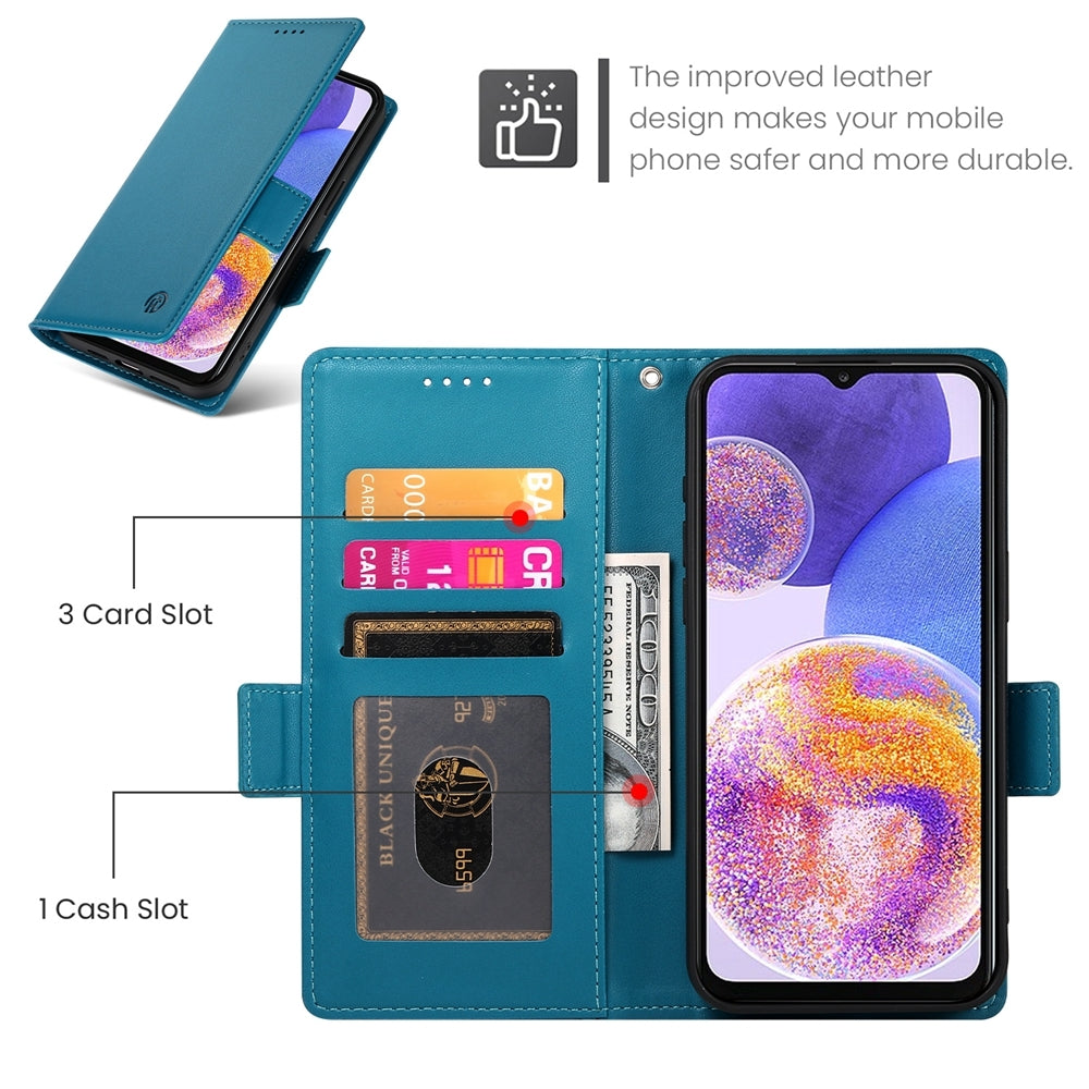Samsung Galaxy A23 4G/5G Magnetic Leather Wallet Case with Card Slots, Stand Function & Full Protection