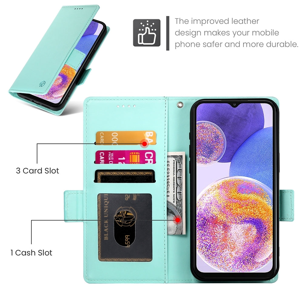Samsung Galaxy A23 4G/5G Magnetic Leather Wallet Case with Card Slots, Stand Function & Full Protection