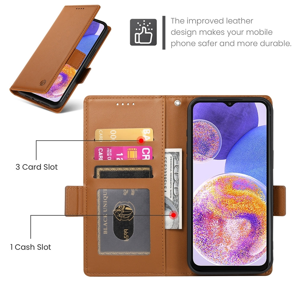 Samsung Galaxy A23 4G/5G Magnetic Leather Wallet Case with Card Slots, Stand Function & Full Protection