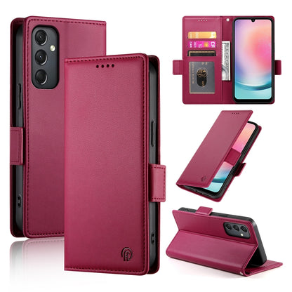Samsung Galaxy A24 4G Global Magnetic Leather Wallet Case with Card Slots, Stand Function & Full Protection