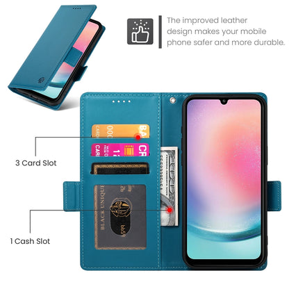 Samsung Galaxy A24 4G Global Magnetic Leather Wallet Case with Card Slots, Stand Function & Full Protection