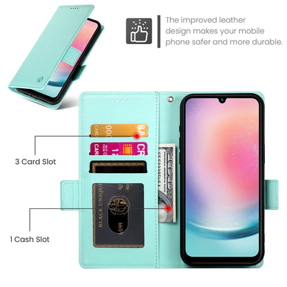 Samsung Galaxy A24 4G Global Magnetic Leather Wallet Case with Card Slots, Stand Function & Full Protection