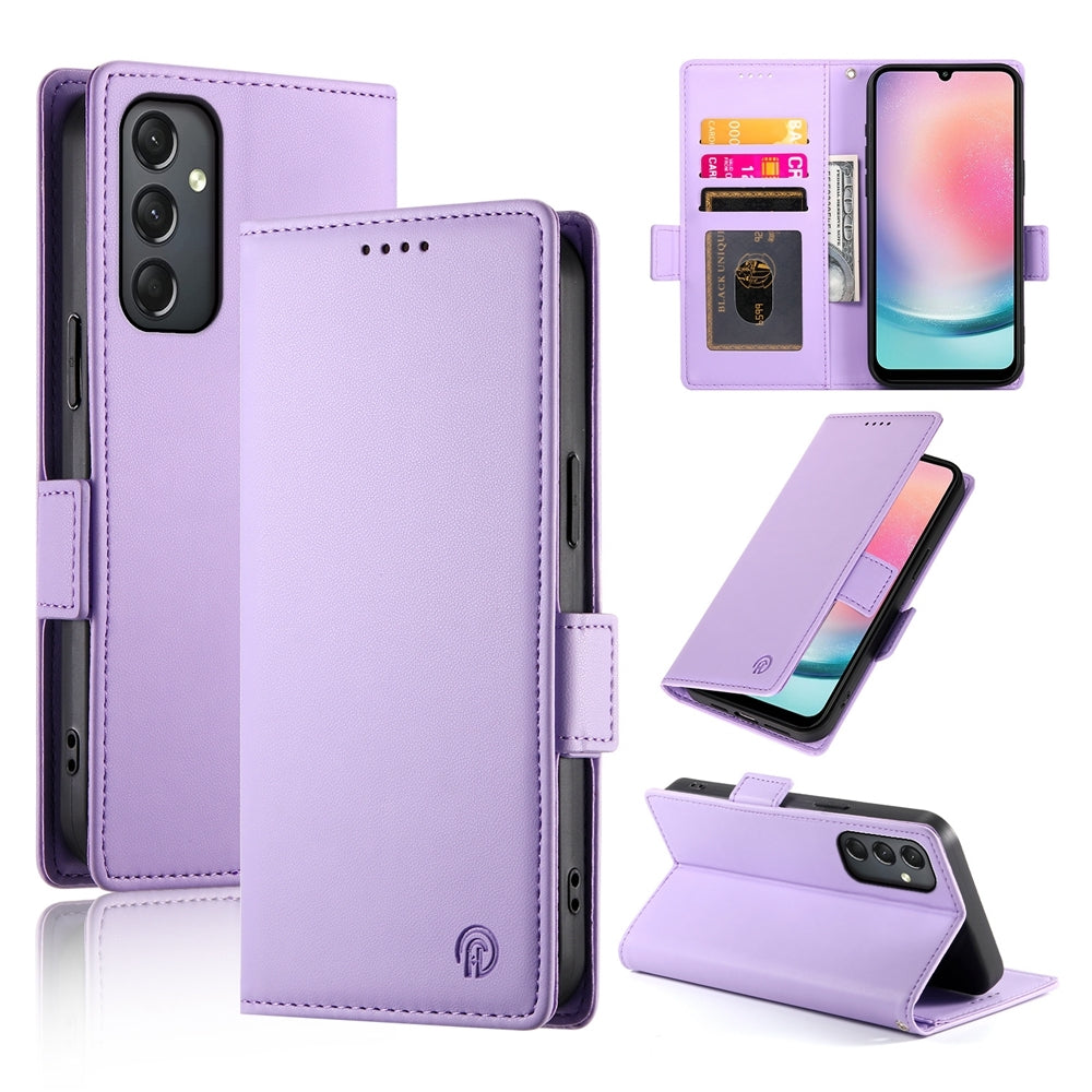 Samsung Galaxy A24 4G Global Magnetic Leather Wallet Case with Card Slots, Stand Function & Full Protection