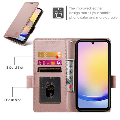 Samsung Galaxy A25 5G Global Magnetic Leather Wallet Case with Card Slots, Stand Function & Full Protection