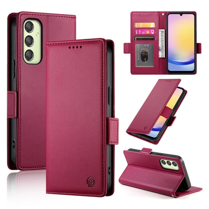 Samsung Galaxy A25 5G Global Magnetic Leather Wallet Case with Card Slots, Stand Function & Full Protection