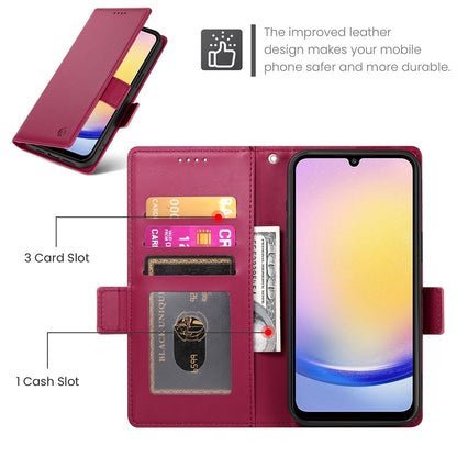 Samsung Galaxy A25 5G Global Magnetic Leather Wallet Case with Card Slots, Stand Function & Full Protection
