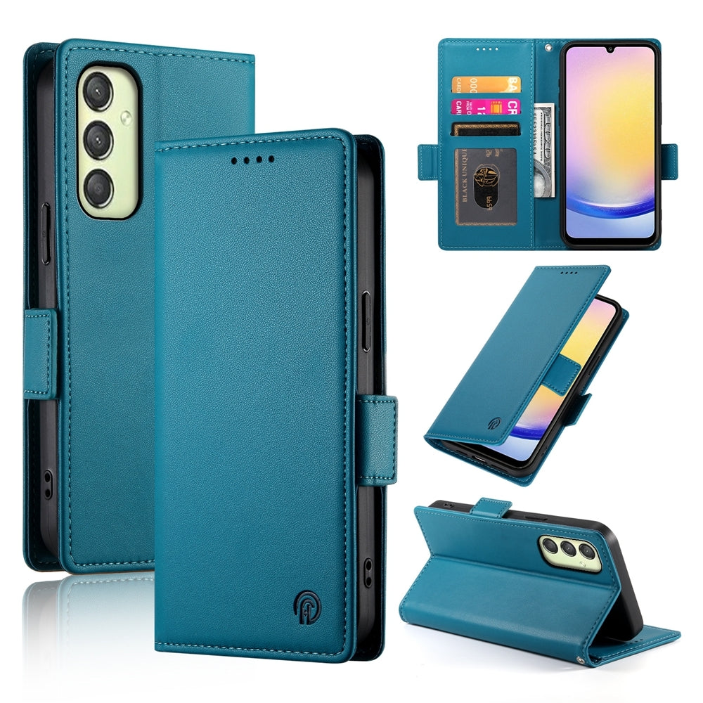 Samsung Galaxy A25 5G Global Magnetic Leather Wallet Case with Card Slots, Stand Function & Full Protection