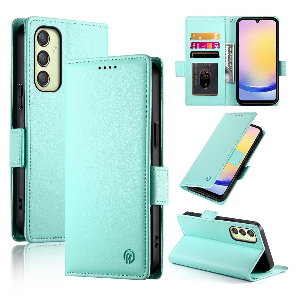 Samsung Galaxy A25 5G Global Magnetic Leather Wallet Case with Card Slots, Stand Function & Full Protection