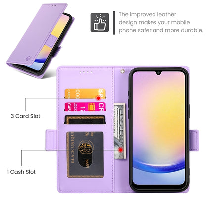 Samsung Galaxy A25 5G Global Magnetic Leather Wallet Case with Card Slots, Stand Function & Full Protection