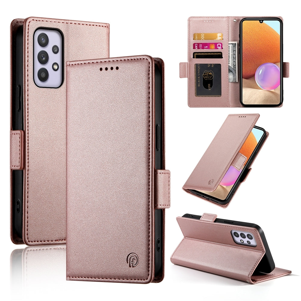 Samsung Galaxy A32 4G Magnetic Leather Wallet Case with Card Slots, Stand Function & Full Protection