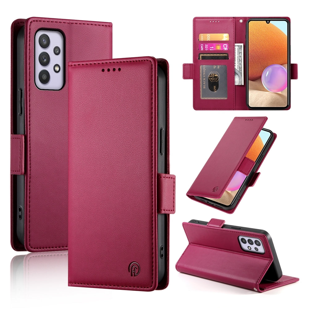 Samsung Galaxy A32 4G Magnetic Leather Wallet Case with Card Slots, Stand Function & Full Protection