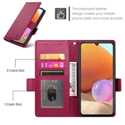 Samsung Galaxy A32 4G Magnetic Leather Wallet Case with Card Slots, Stand Function & Full Protection