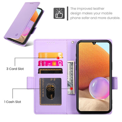 Samsung Galaxy A32 4G Magnetic Leather Wallet Case with Card Slots, Stand Function & Full Protection