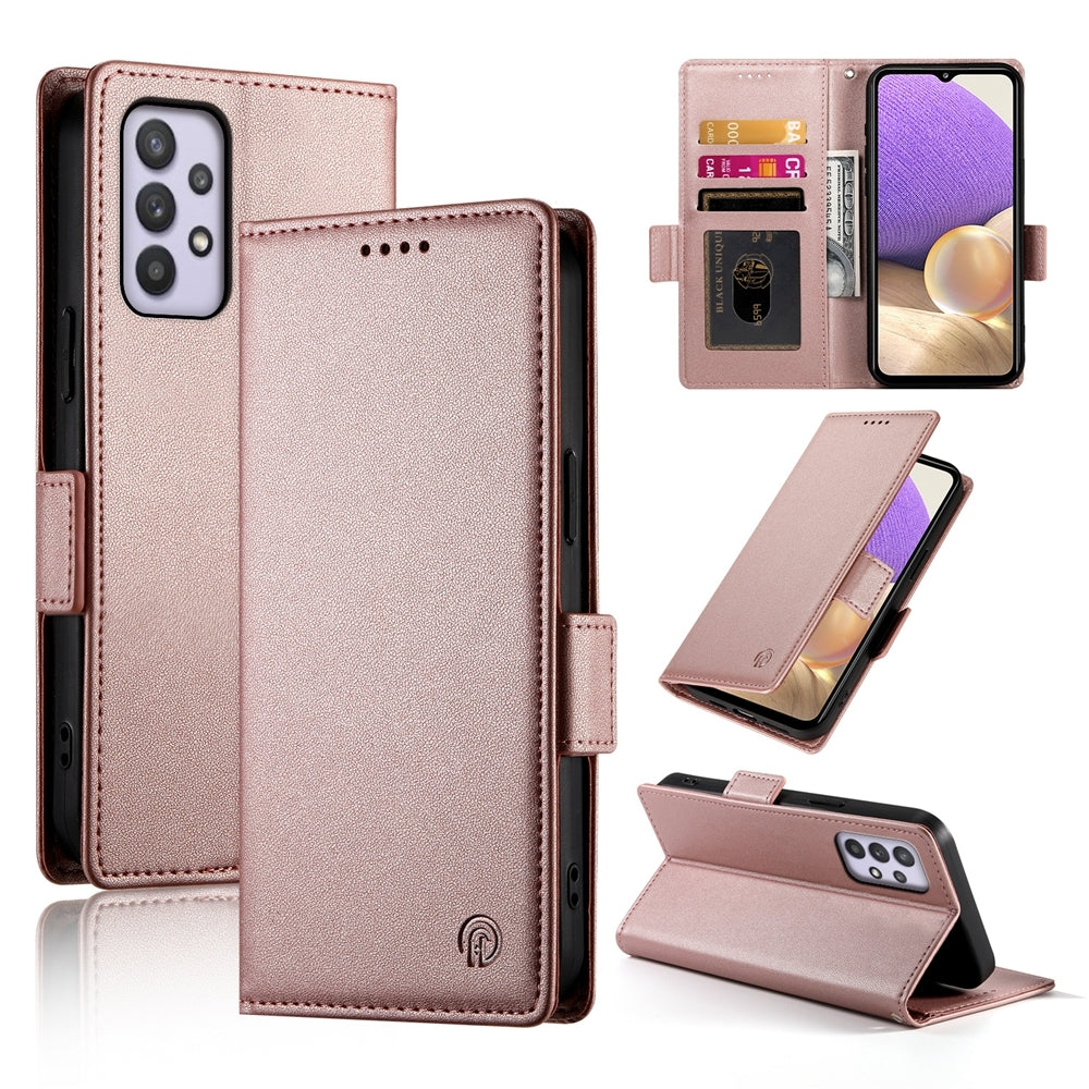 Samsung Galaxy M32 5G Magnetic Leather Wallet Case with Card Slots, Stand Function & Full Protection